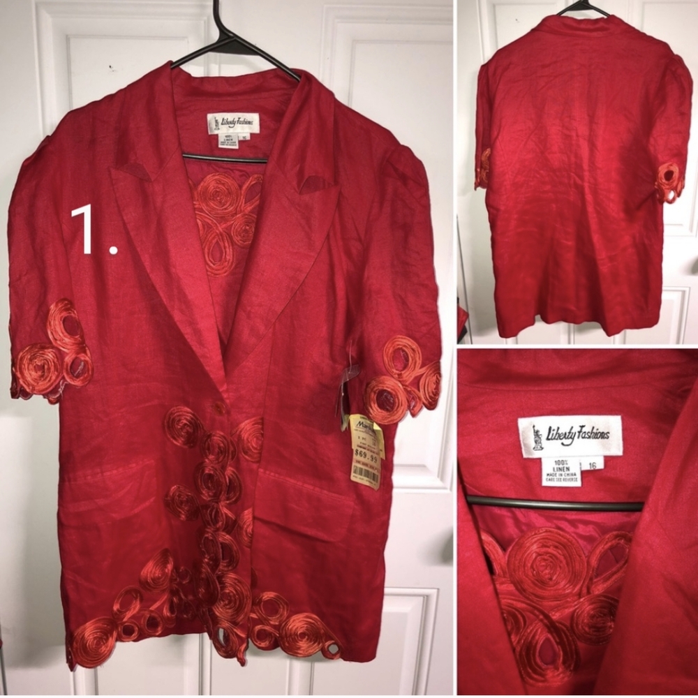 Liberty fashions ladies plus pant set plus size nwt